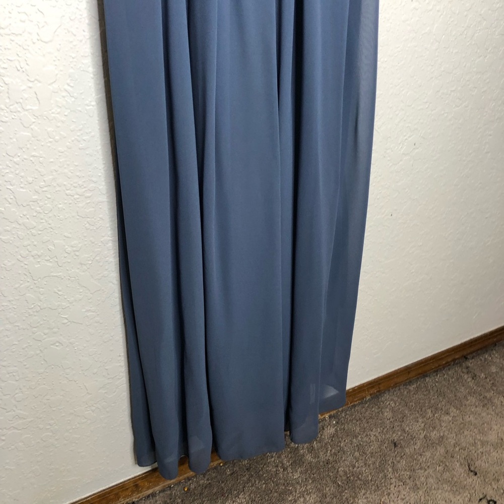 Baltic Born Lydia blue v neckline long sleeve maxi dress size Large NWT - Picture 5 of 16